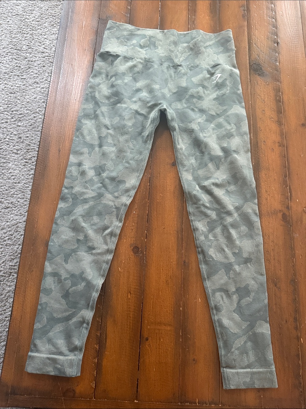 Gymshark Green Camo Seamless Leggings